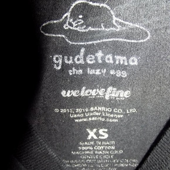 Gudetama Girl's T-shirt- Unmotivated Gudetama Size XS - Picture 2 of 3
